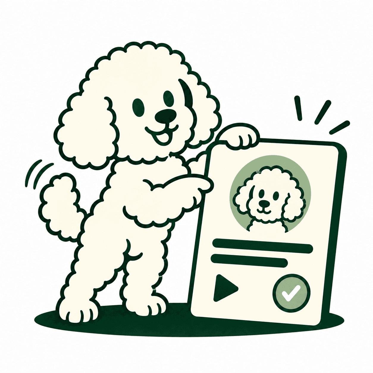 La mascota presenta su perfil con su foto, contenido y un sello de verificación